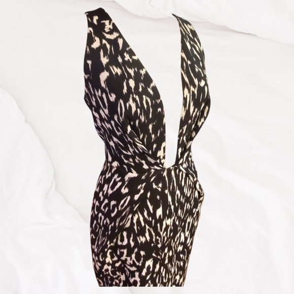 Finders Keepers 'The Creator' Ivory Leopard Print Medium Dress NWT - Picture 5 of 9